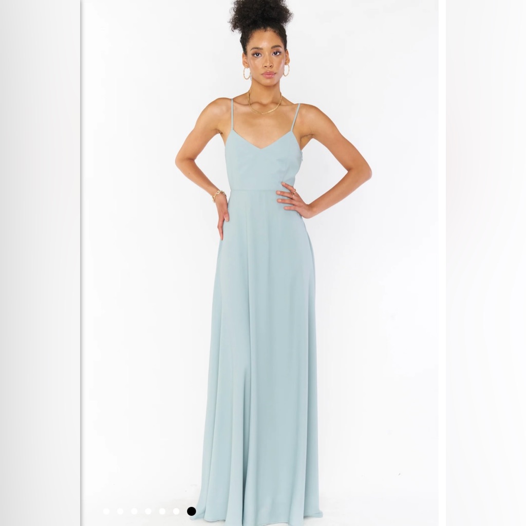 Show Me Your Mumu Faith Maxi Dress In Silver Sage Size Medium